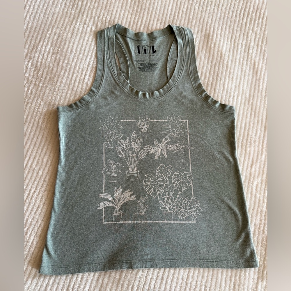 Green Plant Tank Top